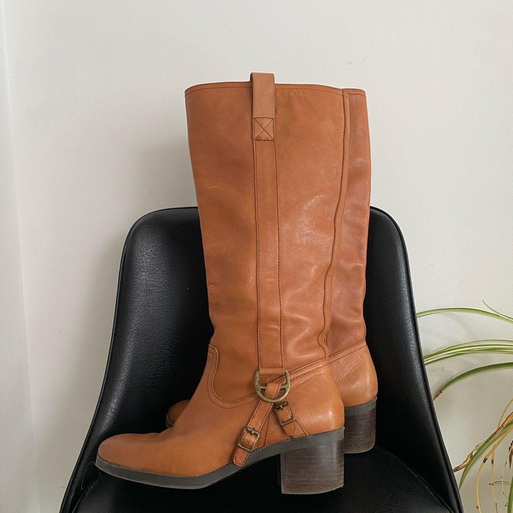 Ralph Lauren Leather Riding Boots with Buckle